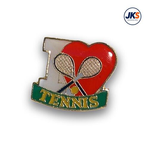I Love Tennis Pin Badge