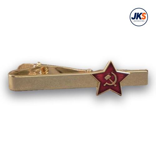 Gold Plated Soviet Star Tie Clip