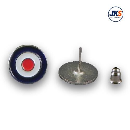 10 x Pairs RAF / Mod Roundel. Stud Earrings Earrings