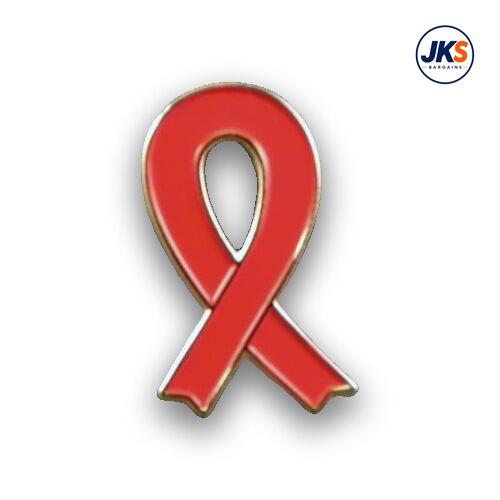 Red Ribbon Pin Badge