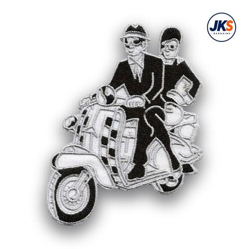 Ska Couple + Scooter Iron on Patch