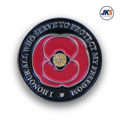 Honour Poppy Pin Badge