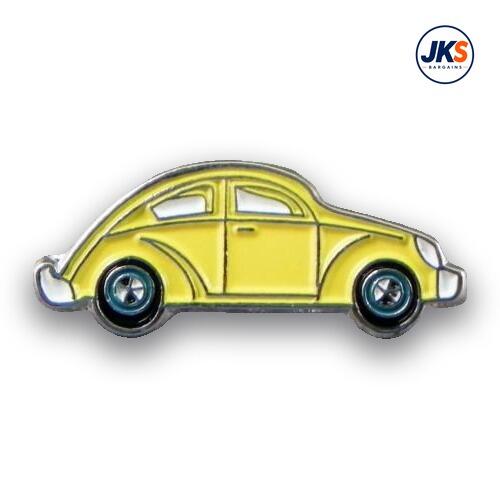 20 x Yellow Beetle Style Car Pin Badges