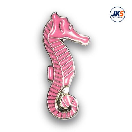 20 x Pink SeaHorse Pin Badges