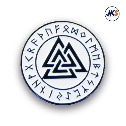 20 x Vallknut Rune Circle Pin Badges