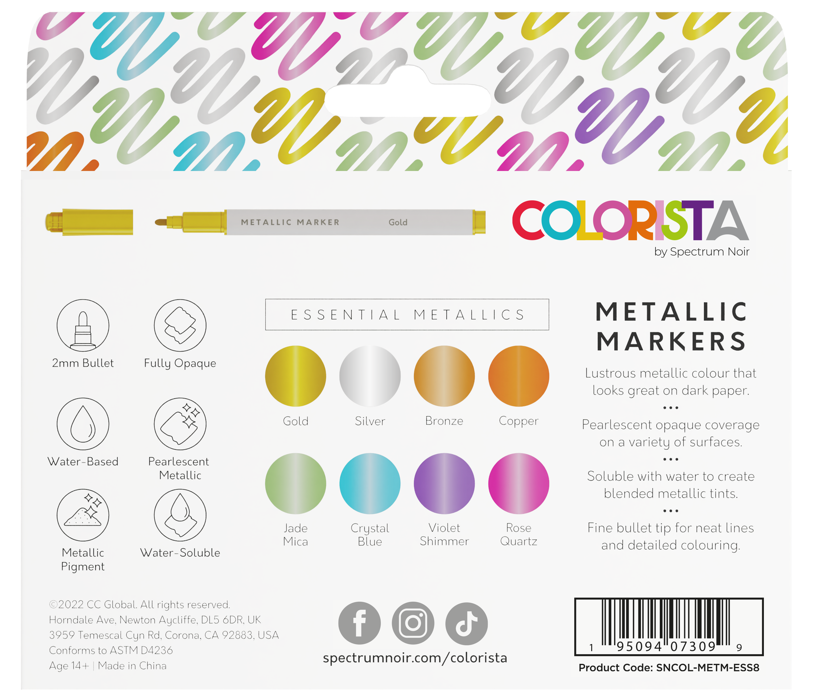 Colorista Art Marker 8pc Natural Tones