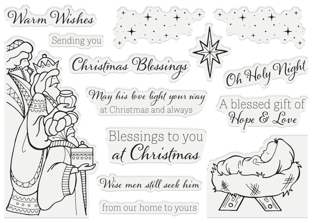 Gemini Photo Frame Stamp and Die Christmas Blessings