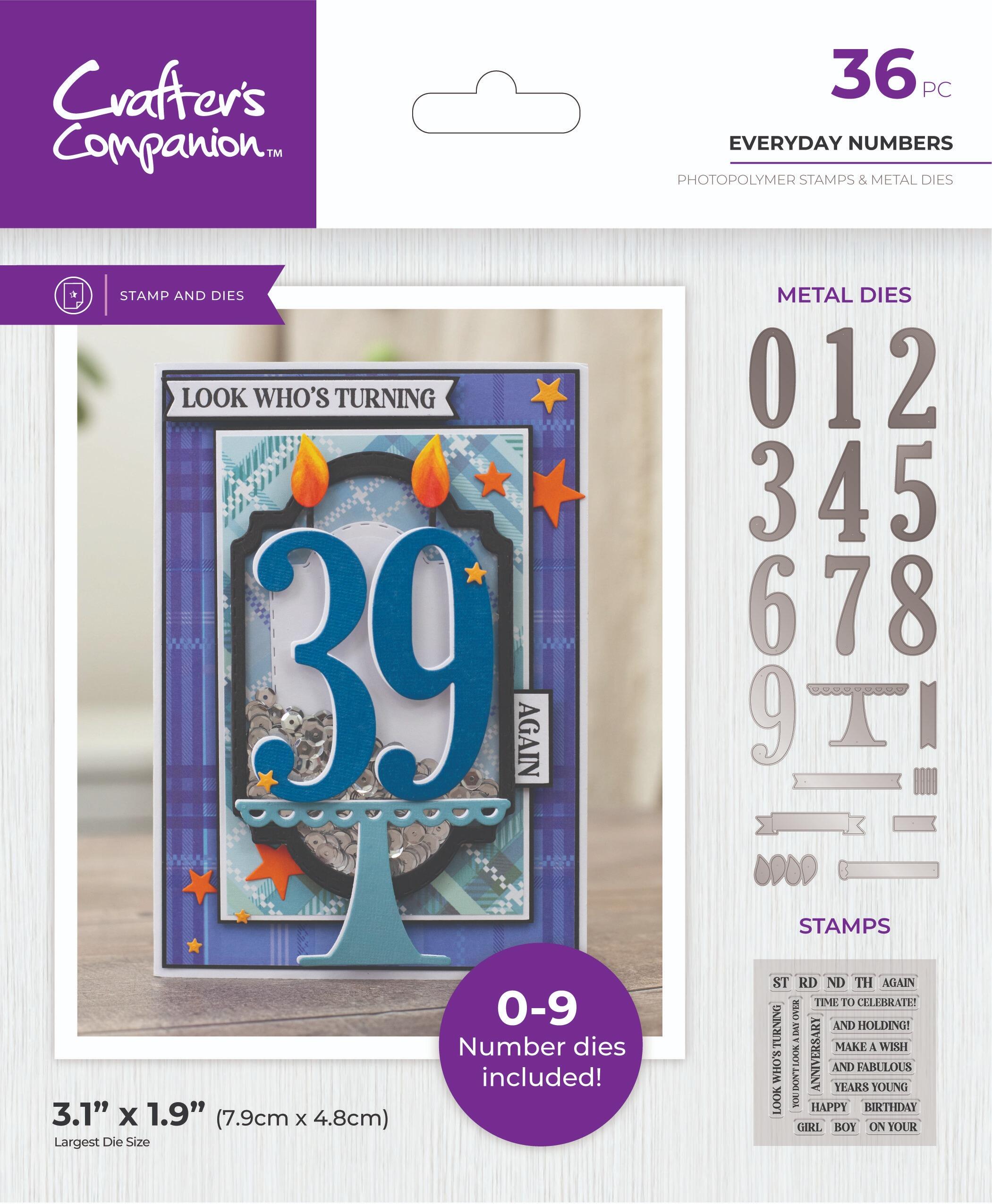 Crafter s Companion Stamp Die Everyday Numbers