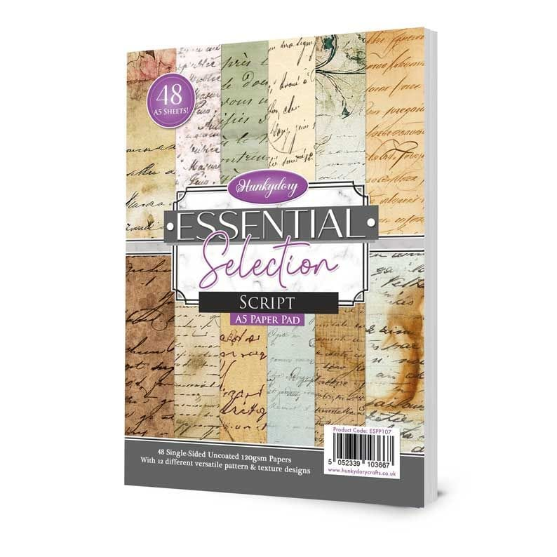 Hunkydory - Essential Selection Paper Pad - Script