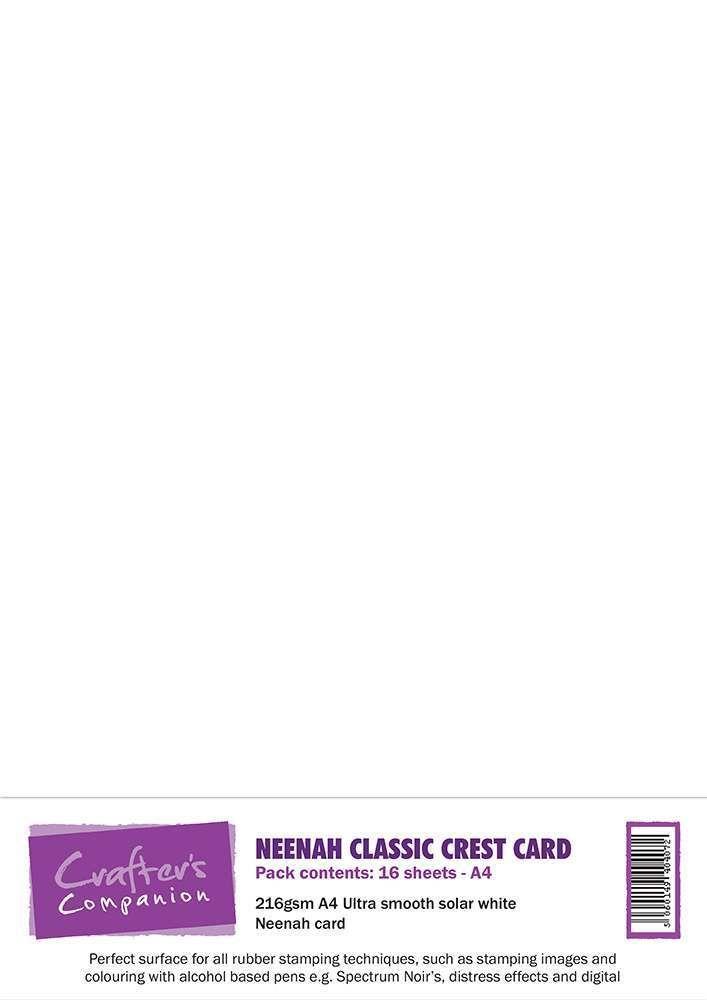 Crafter's Companion 6in x 12in Ultra-Smooth Cardstock White | 25 Sheets