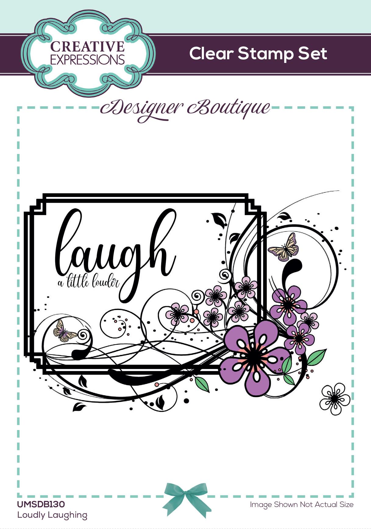 Designer Boutique Collection Loudly Laughing 6 in x 4 in Clear Stamp UMSDB130