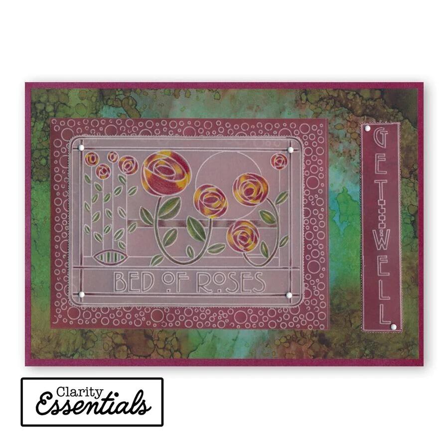 Clarity Stamps Linda Williams 'All You Need Is Tea' A5 Square Groovi Plate - 148x148mm Parchcraft Embossing Template