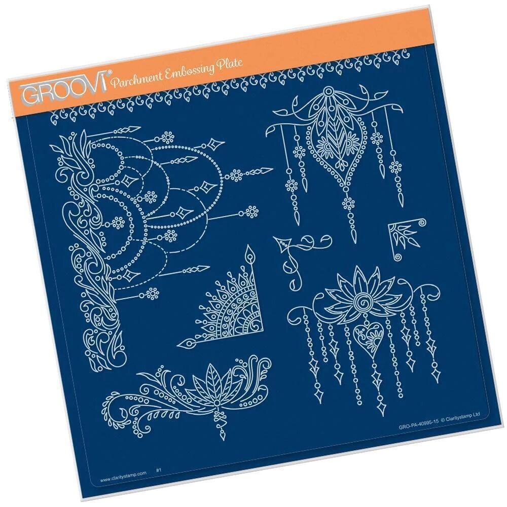 Clarity Stamps - Prince Philip Lace Duet A4 Square Groovi Piercing Grid