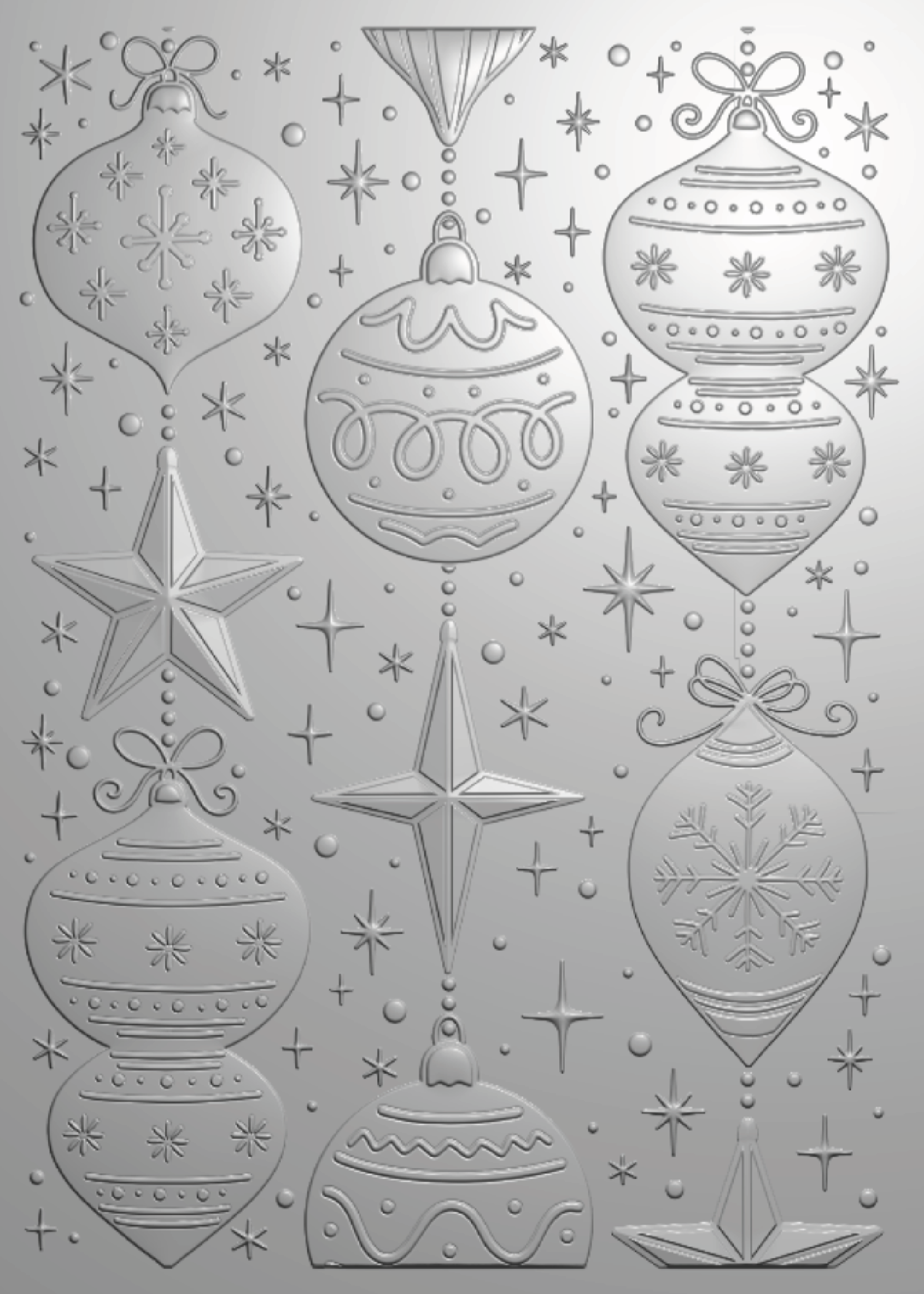 Crafter's Companion - 3D Embossing Folder 5" x 7" - Dazzling Baubles