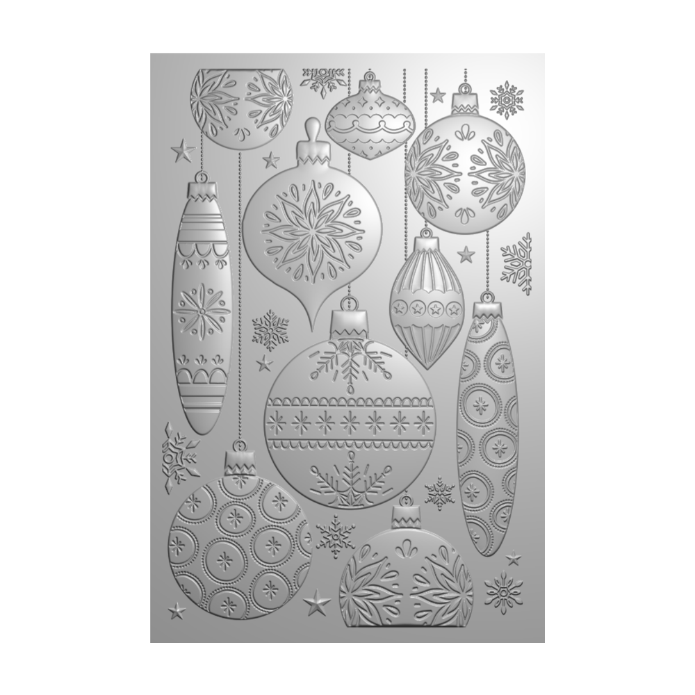 Crafters Companion - Retro Christmas - 6" x 4" 3D Embossing Folder ...