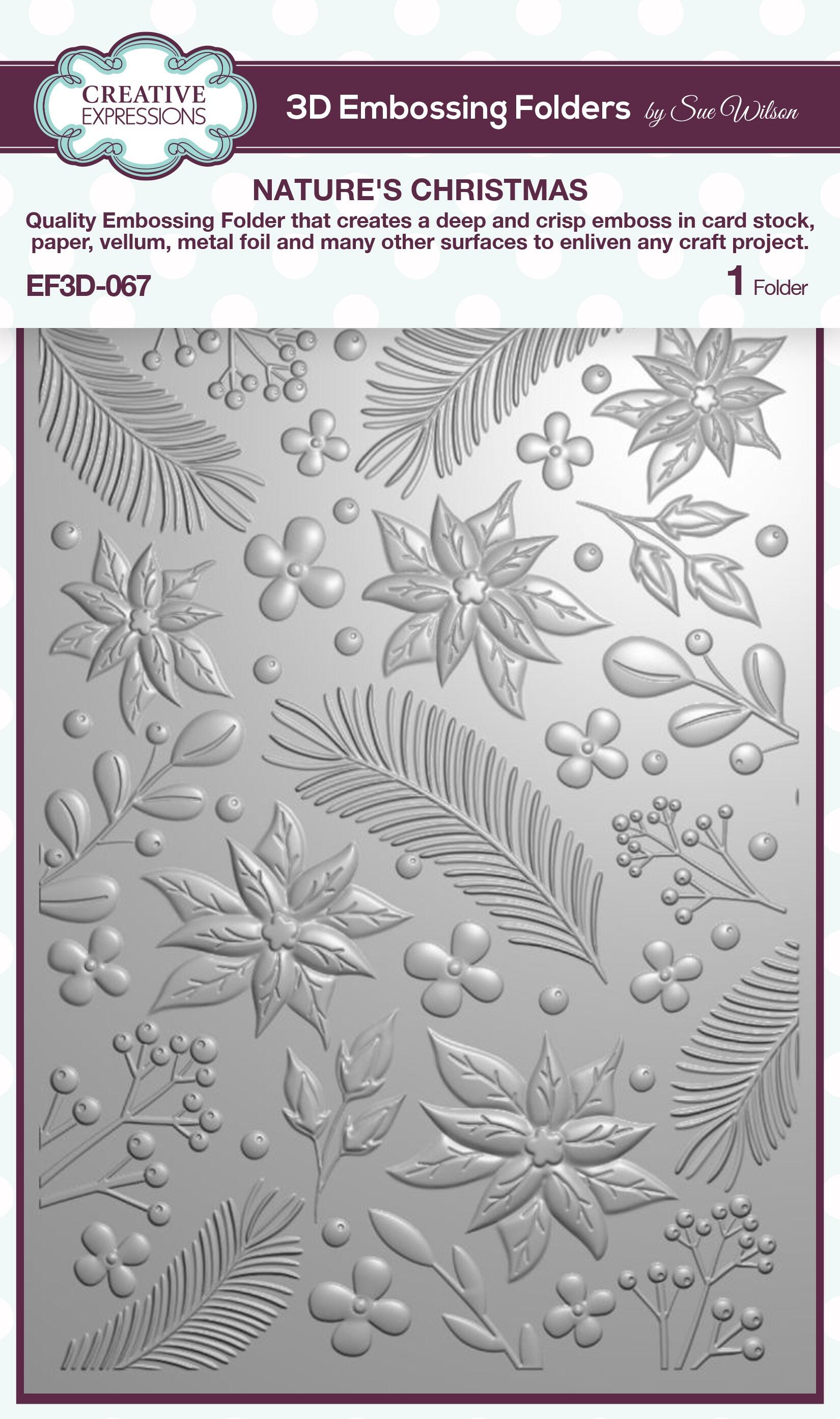 Creative Expressions Botanical Swirls 5 x 7 3D Embossing Folder