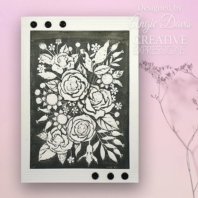 Creative Expressions 5 in x 7 in 3D Embossing Folder - Rose Garden EF3d-074