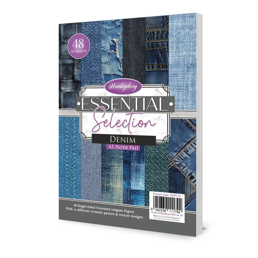 Paper Denum Hunkydory - Essential Selection Paper Pad - Denim