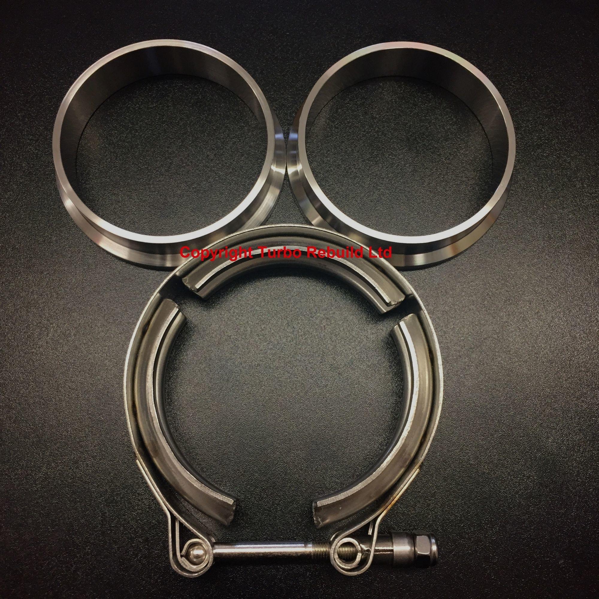 thumbnail image 2 of 3.25" T304 Stainless Steel V-Band Clamp & Flange Kit For GT45 Turbo - Ispeedytech 2 of 5
