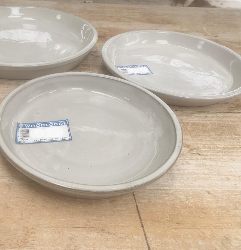 Glazed Ceramic Saucer White 26cm   Ceramic Saucers White2 