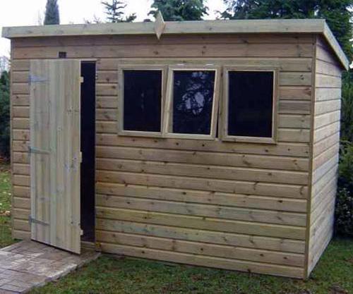 Front elevation of a Heavy Duty Pent Shed