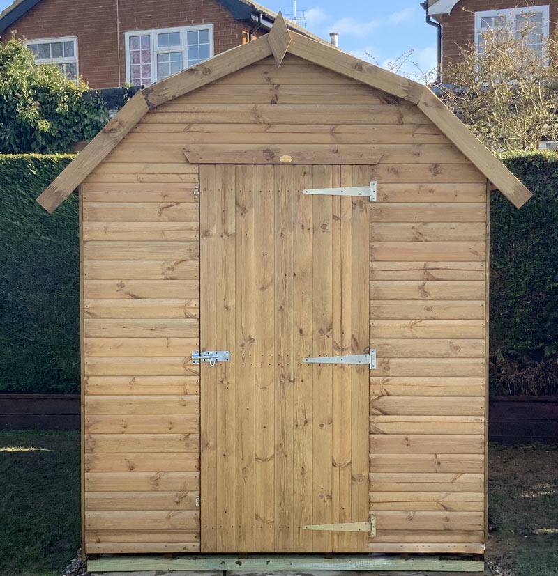 Front elevation of Loglap Montana Shed