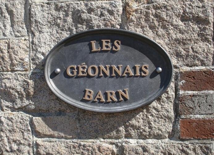Lead oval house sign 34x24cm Gold letters