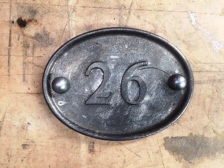 Lead oval house sign max 3 numbers