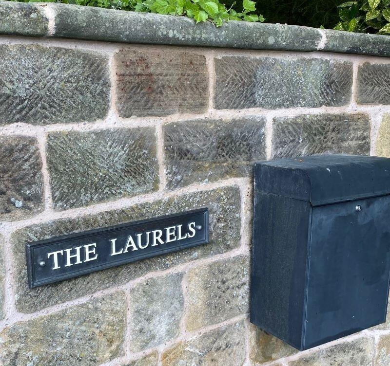 Lead house sign 50x12cm