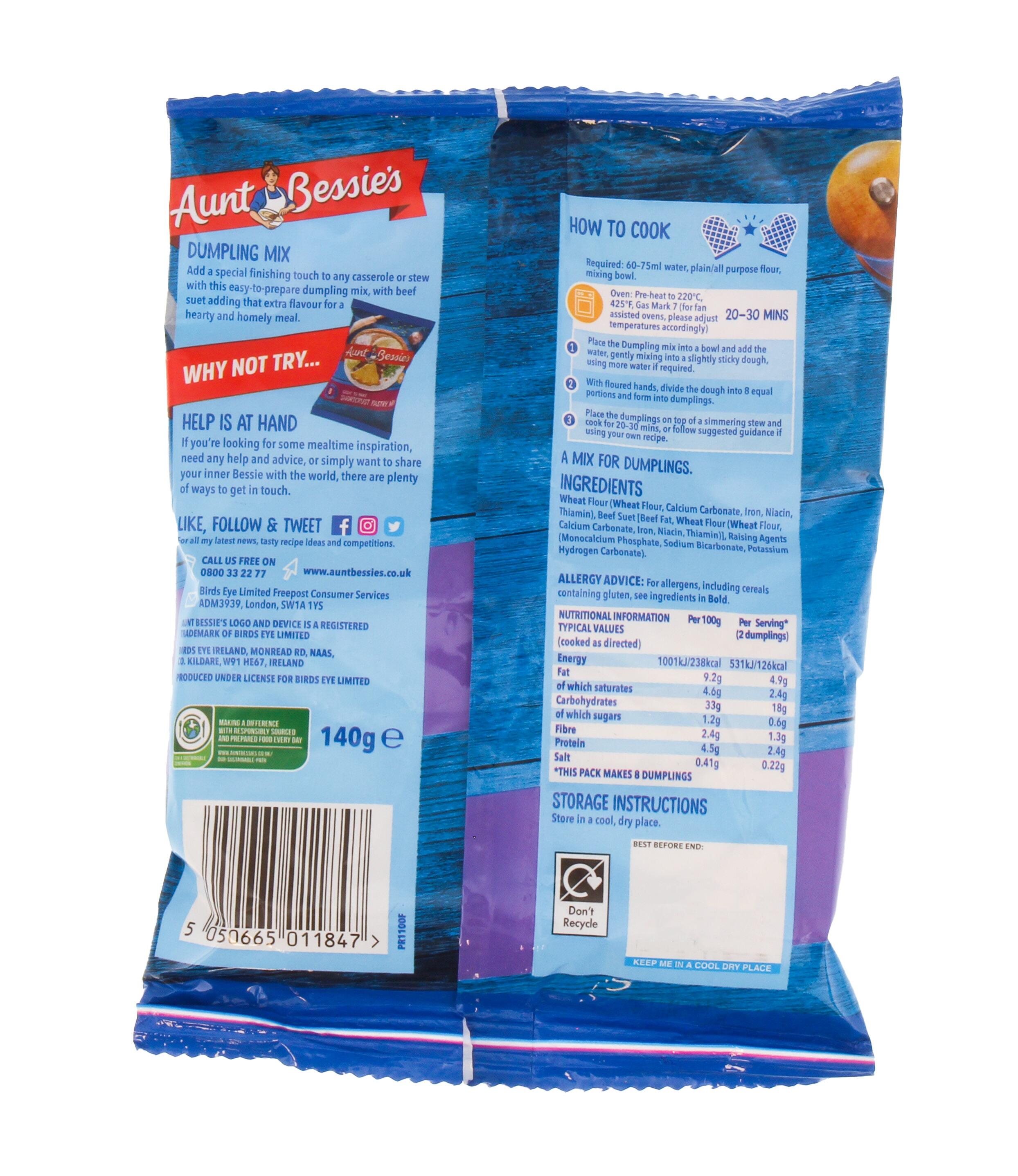 Aunt Bessie's Instant Dumpling Mix 140g
