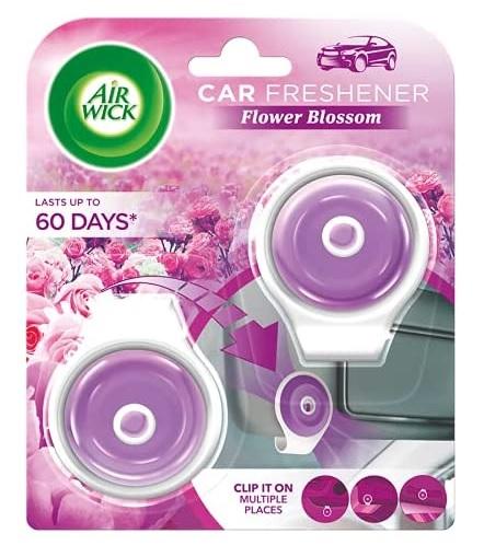 Air Wick Clip On Car Air Freshener Water Blossom 9g x2 Pack