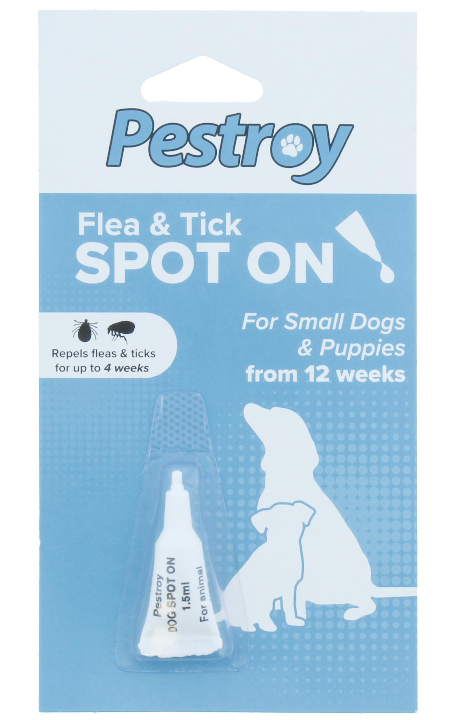 Pestroy Flea Tick Spot On Small Dog and Puppy