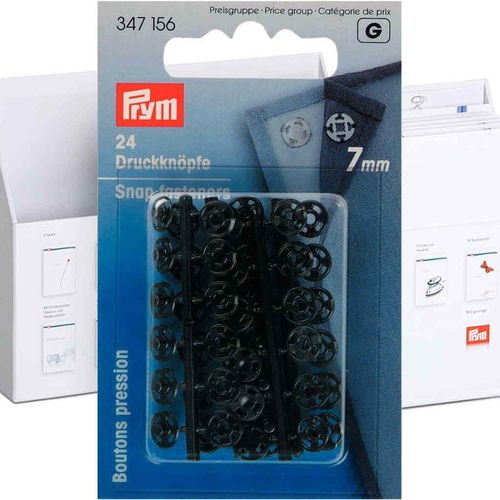 Prym Snap Fasteners 7mm Black 347156