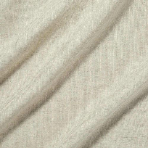 James Hare Linen Herringbone Fabric Natural