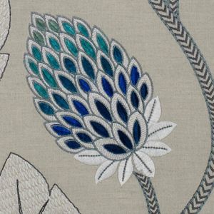 James Hare Portobello Flower Fabric Blue