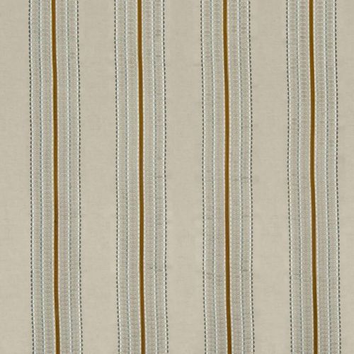 James Hare Ceylon Stripe Fabric Natural/Ochre