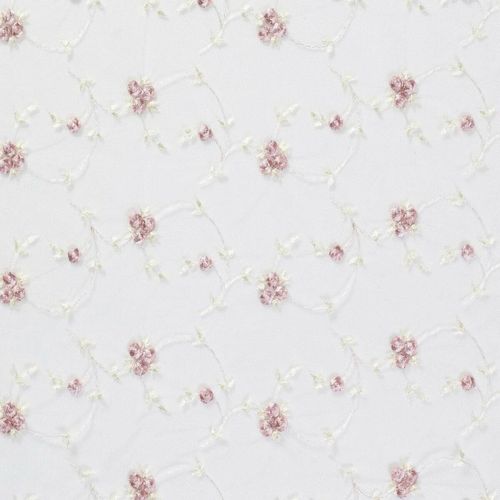 James Hare French Embroidered Tulle Pale Pink