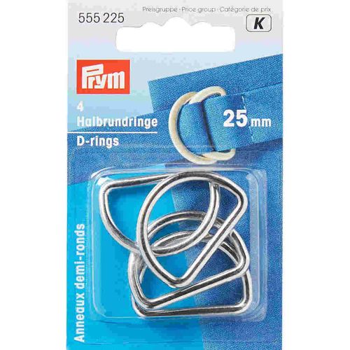 Prym D-Rings Silver 25mm 555225