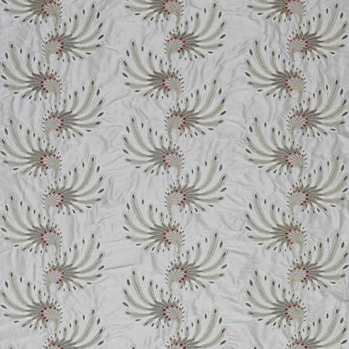 James Hare Plume Silk Fabric Frost/Rose Pink