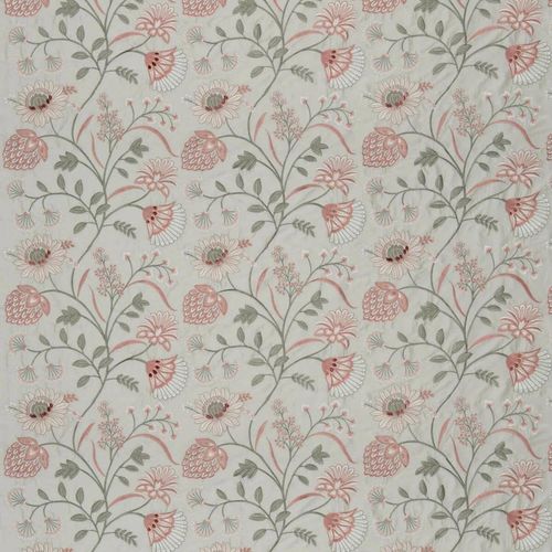 James Hare Siam Silk Fabric Rice Paper/Dusky Rose