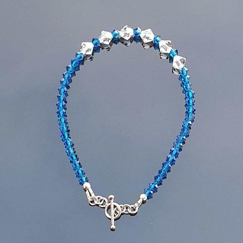 Sterling Silver Capri Blue Crystal Bracelet