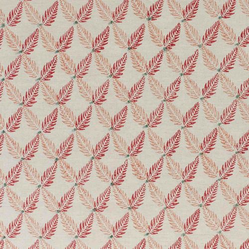 James Hare Knot Garden Fabric Red