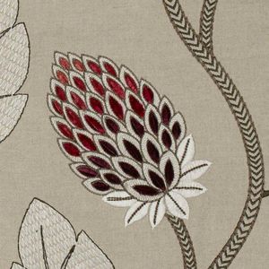 James Hare Portobello Flower Fabric Fuchsia