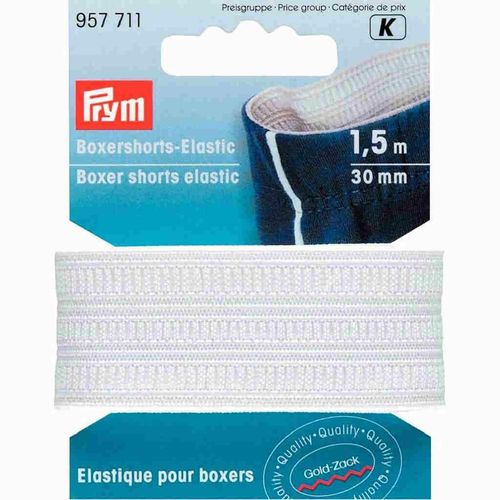 Prym Boxer Shorts Elastic Tape 30mm 957711
