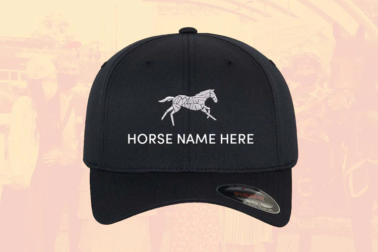 Racehorse Club Horse Racing Cap- Black
