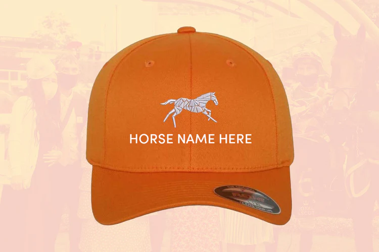 Racehorse Club Horse Racing Cap- Orange