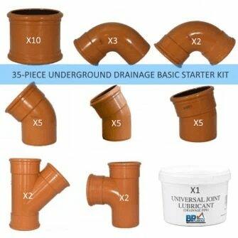 110mm Underground Drainage 35-Piece Basic Starter Kit