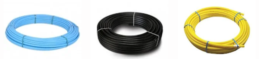 Different Coloured Underground Pipes