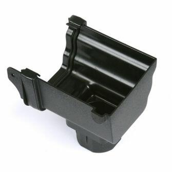 Ogee Guttering 106mm Cast Iron Style RH Stop End Outlet Prostyle
