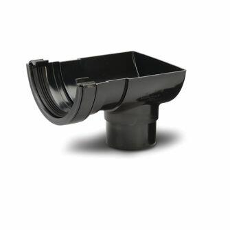 Stop End Outlet For Miniflow Half Round Gutter 75mm